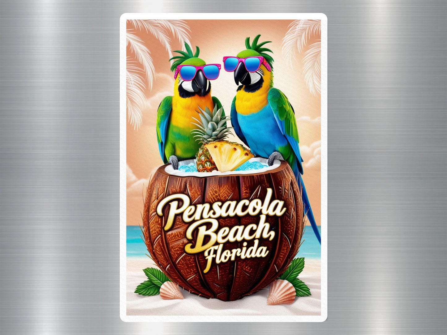 Wholesale Pensacola Beach Florida Parrots Sticker