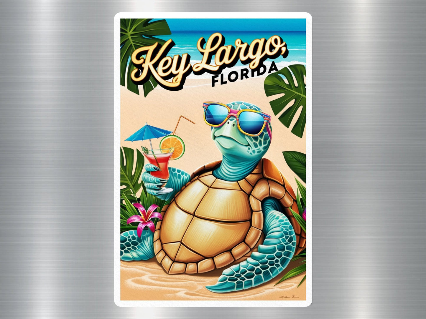 Wholesale Key Largo Florida Turtle Sticker