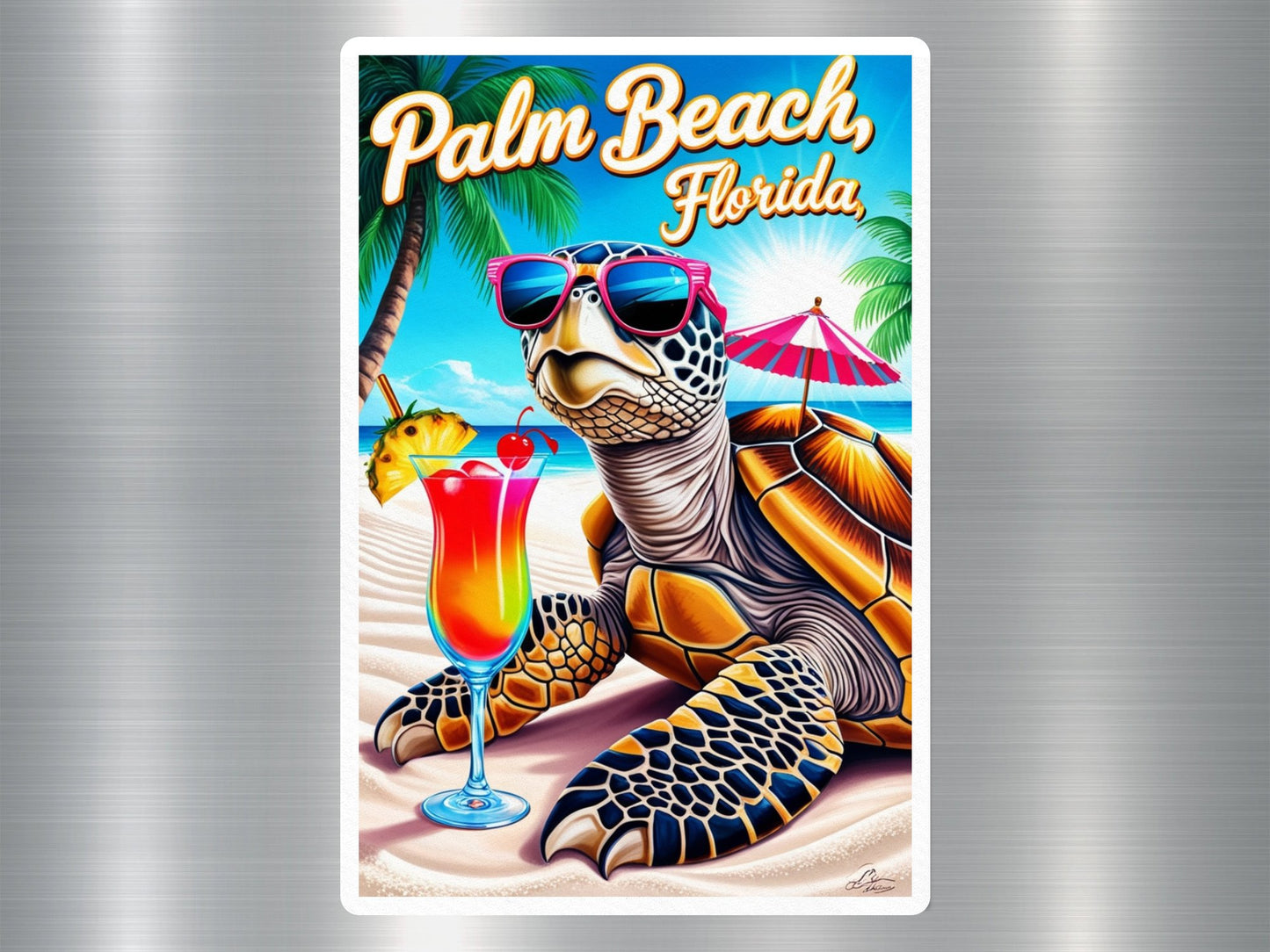Wholesale Palm Beach Florida Turtle Sticker