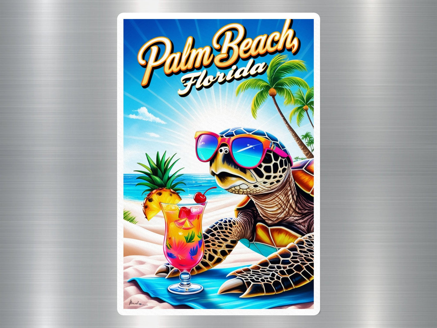 Wholesale Palm Beach Florida Turtle Sticker