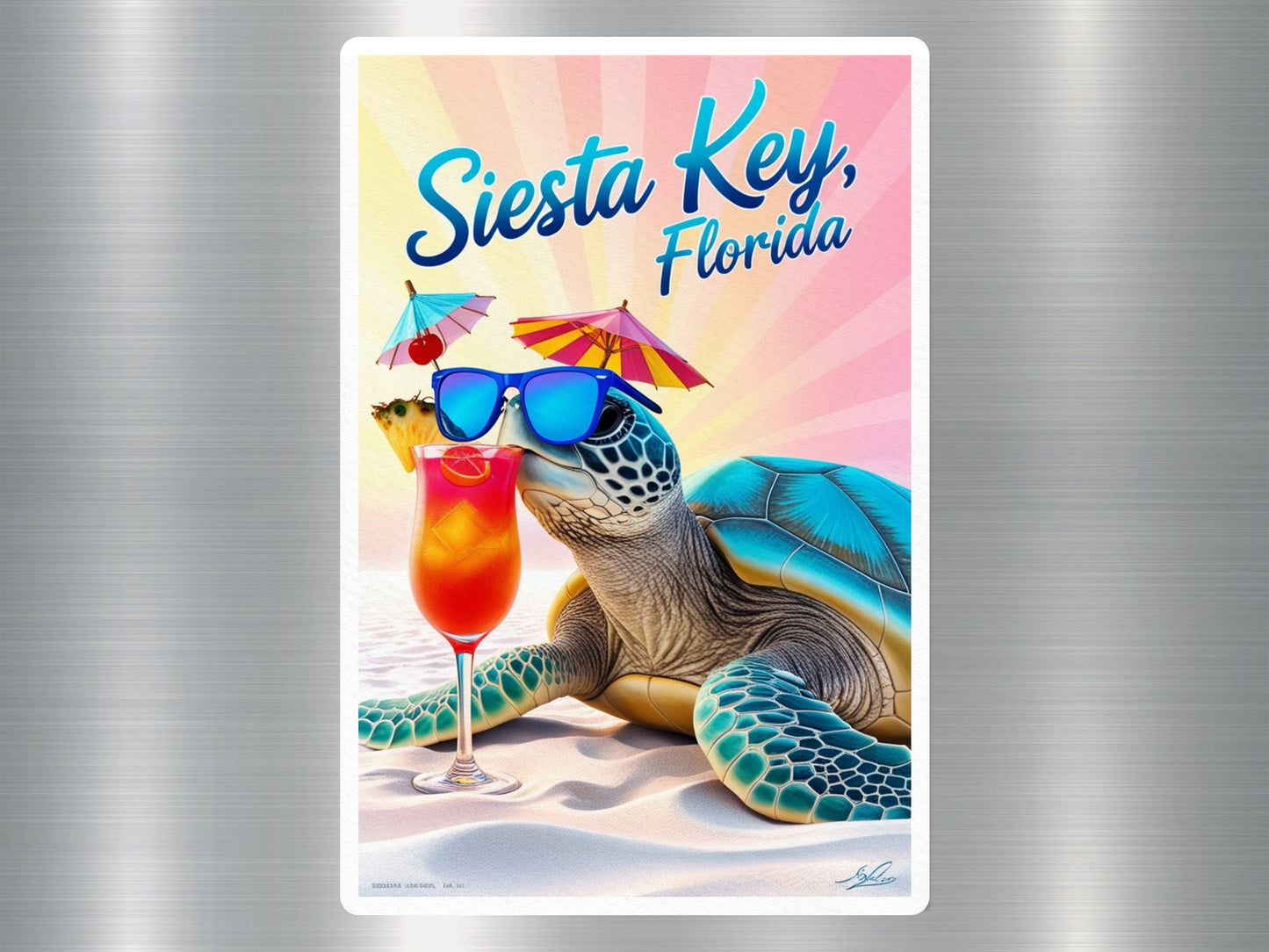 Wholesale Siesta Key Florida Turtle Sticker