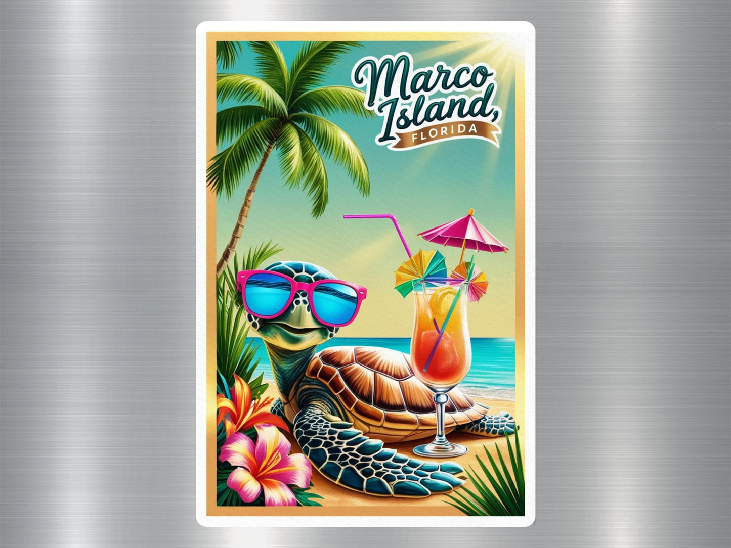 Wholesale Marco Island Florida Turtle Sticker