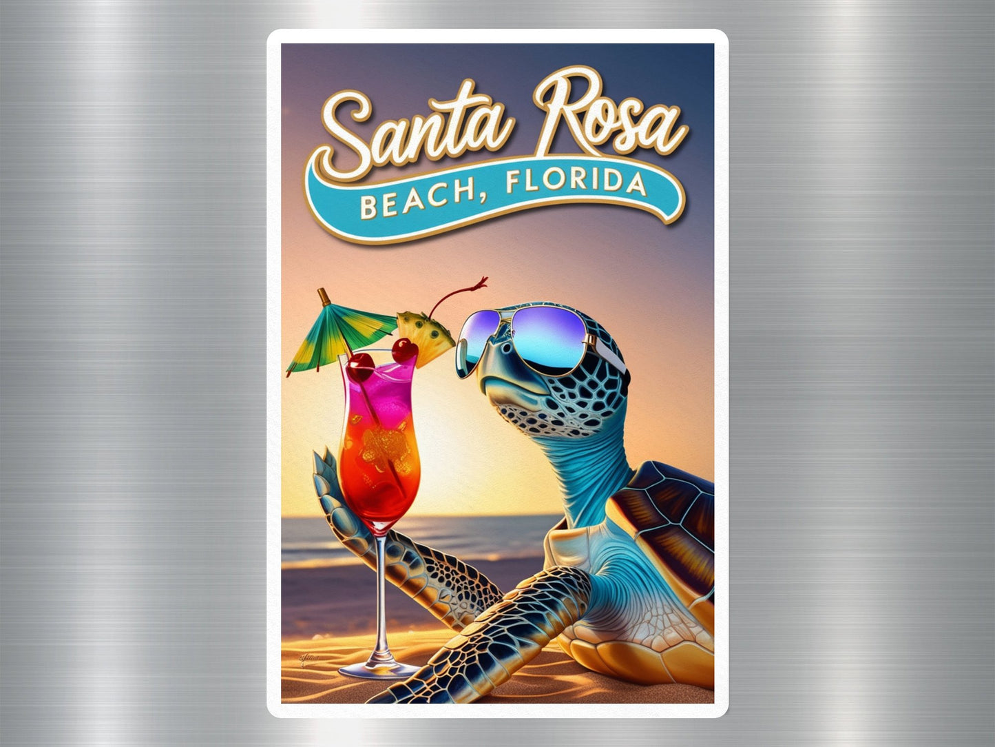 Wholesale Santa Rose Beach Florida Turtle Sticker