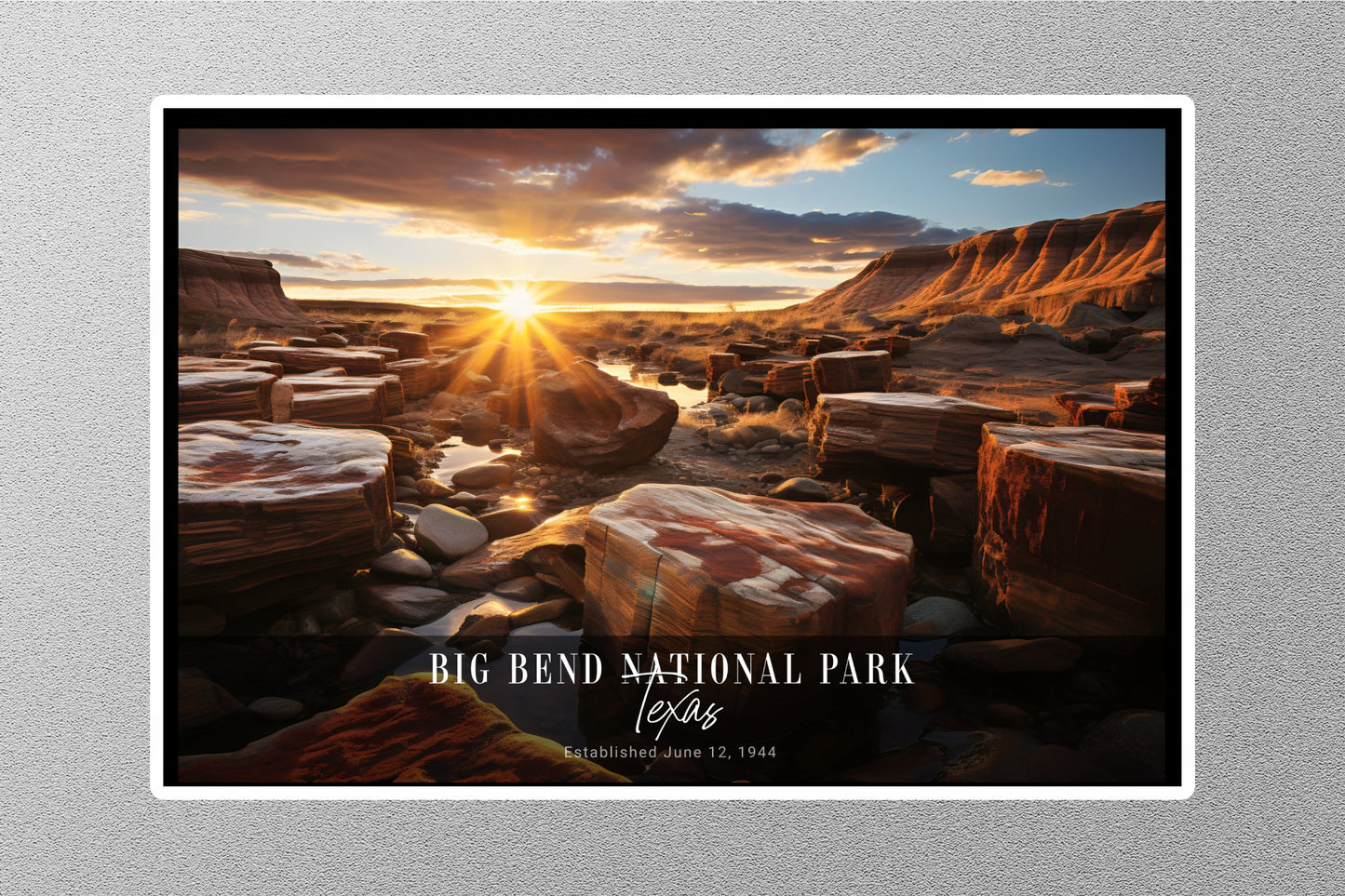 Wholesale Big Bend Sunrise National Park Sticker