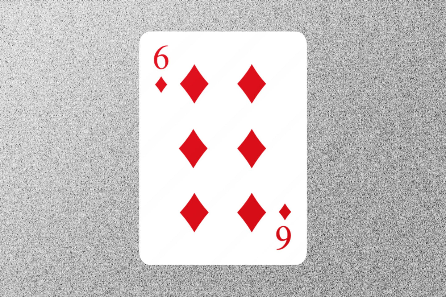 Wholesale 6 of Diamonds Cards Sticker