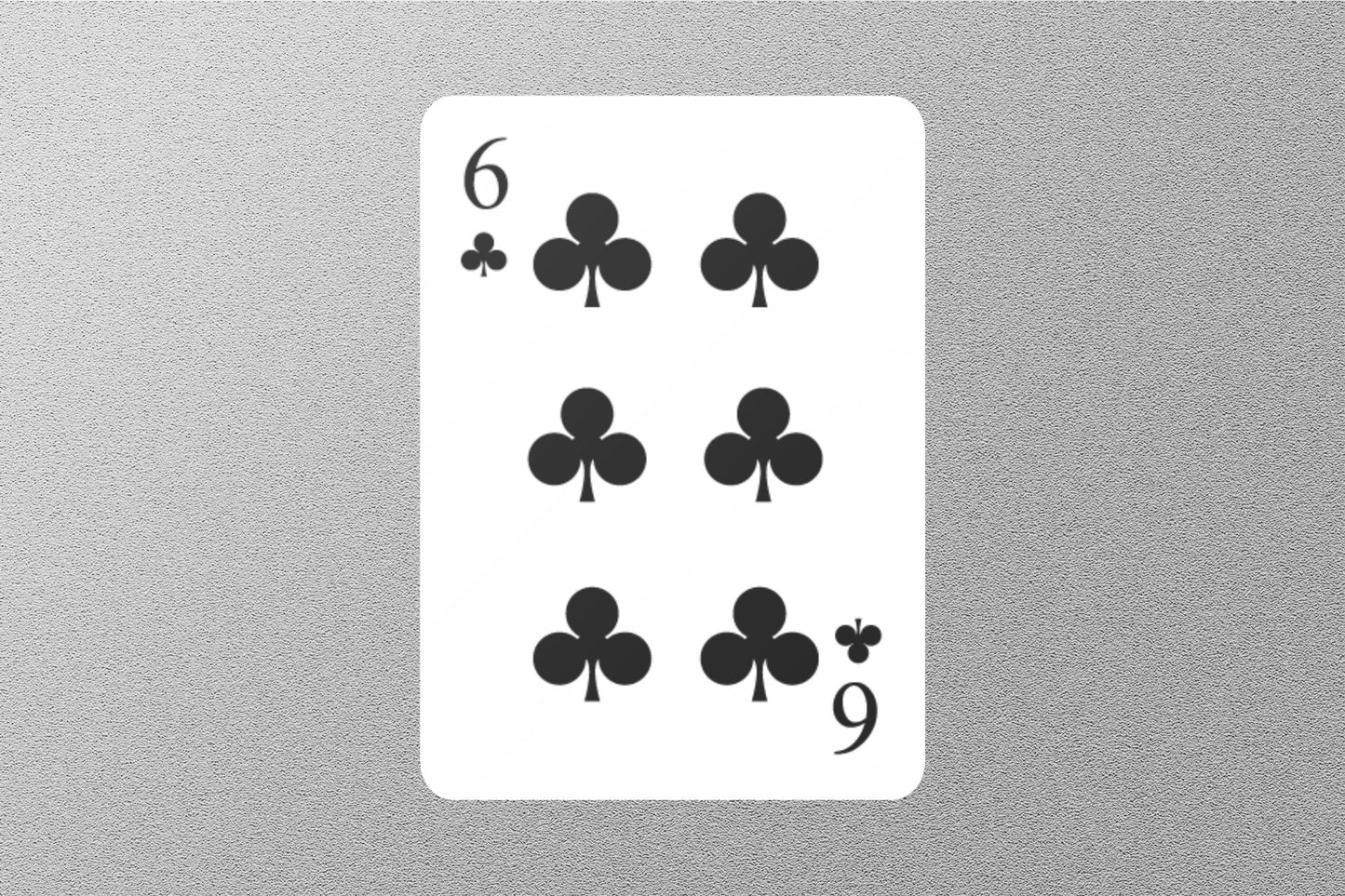 Wholesale 6 Of Clubs Cards Sticker