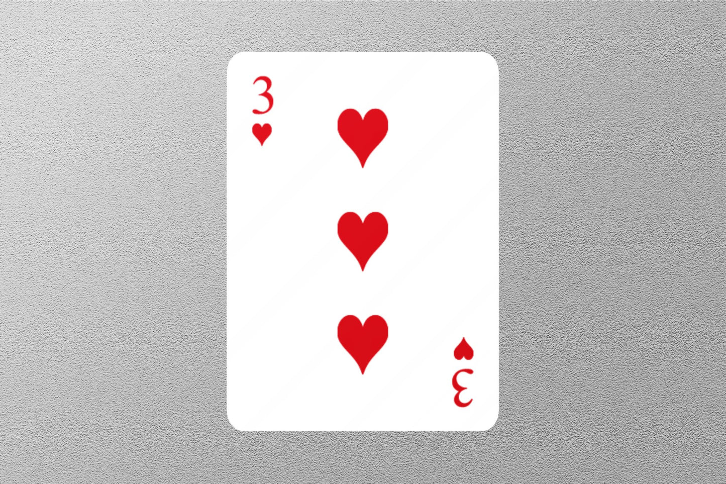 Wholesale 3 of Hearts Cards Sticker