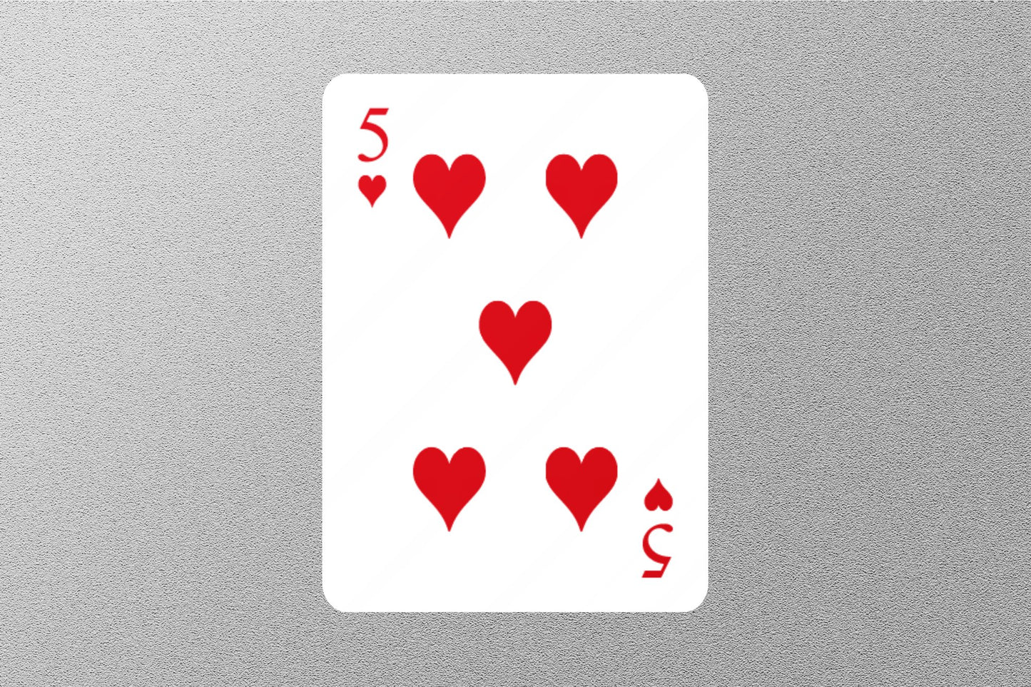 Wholesale 5 of Hearts Cards Sticker