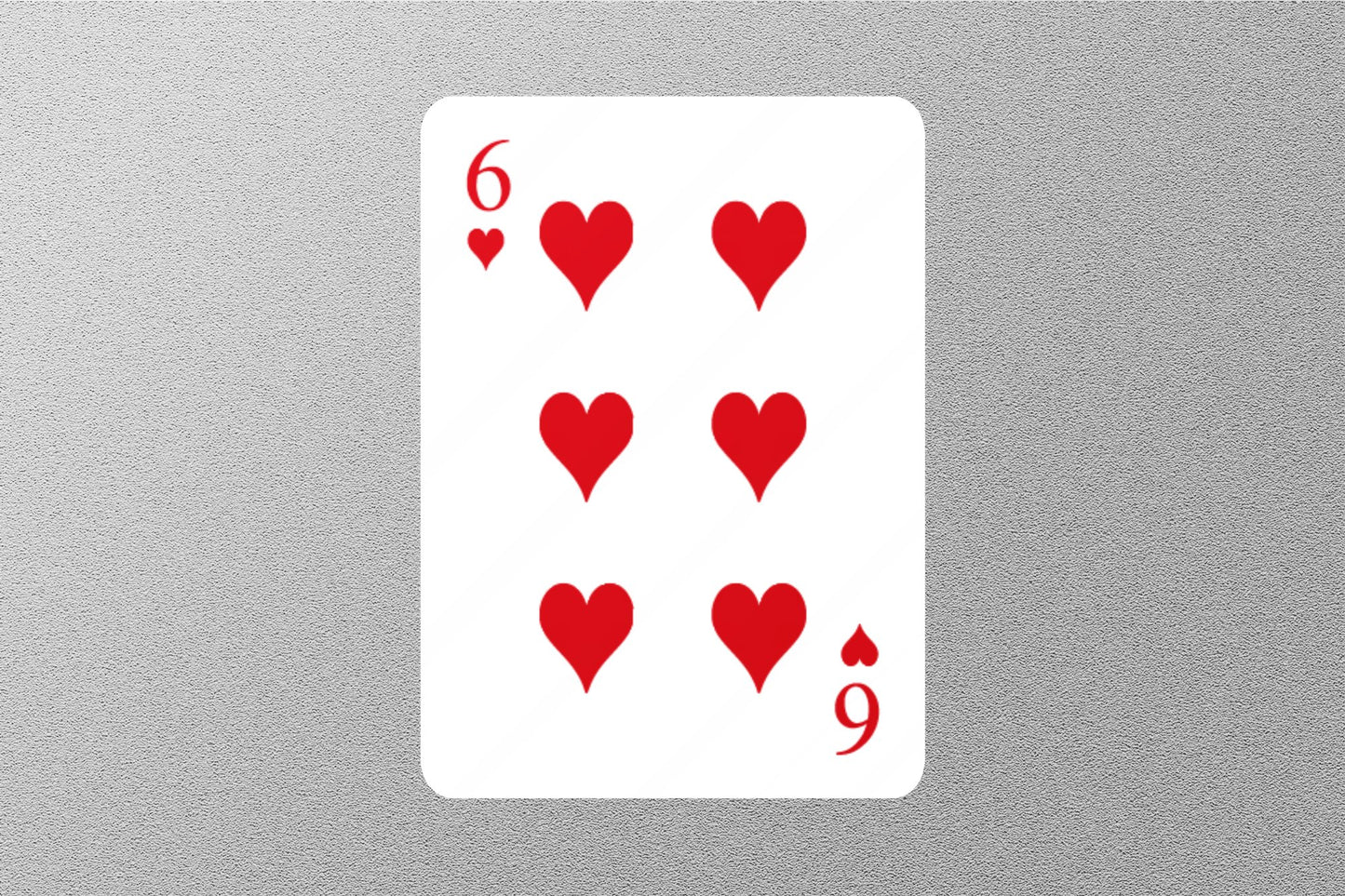 Wholesale 6 of Hearts Cards Sticker