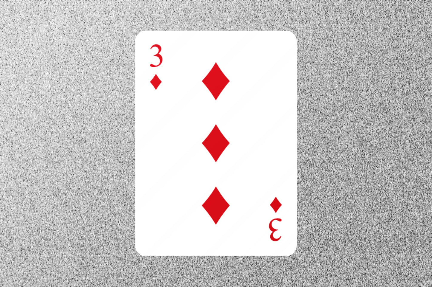 Wholesale 3 of Diamonds Cards Sticker