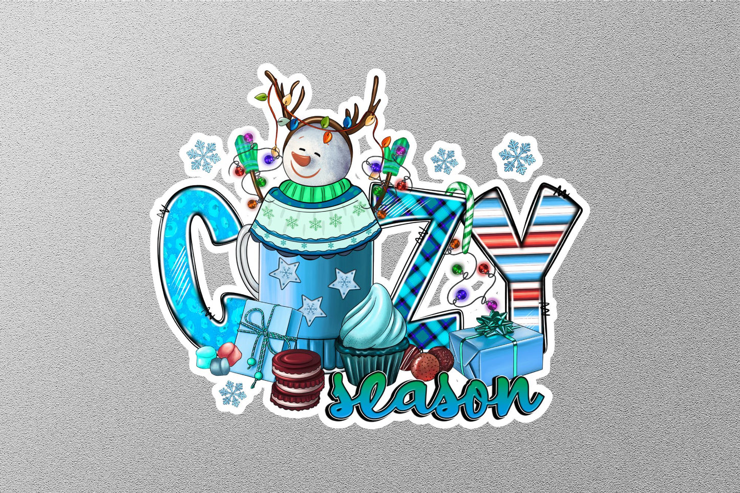 Wholesale Christmas Cozy Season Winter Holiday Sticker