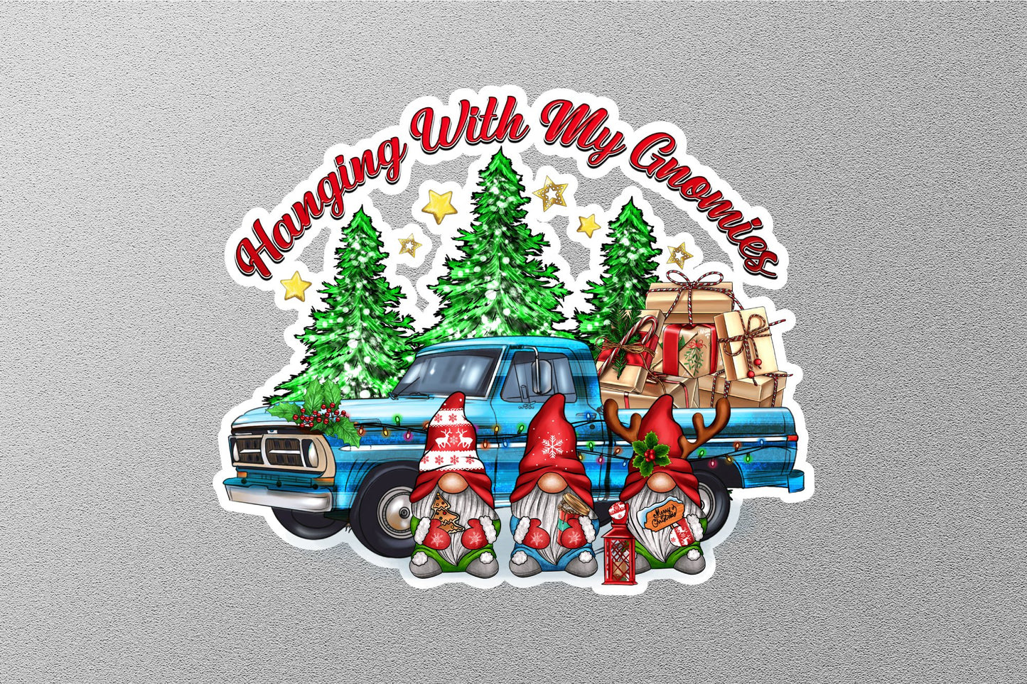 Wholesale Christmas Hanging With My Gnomies Winter Holiday Sticker