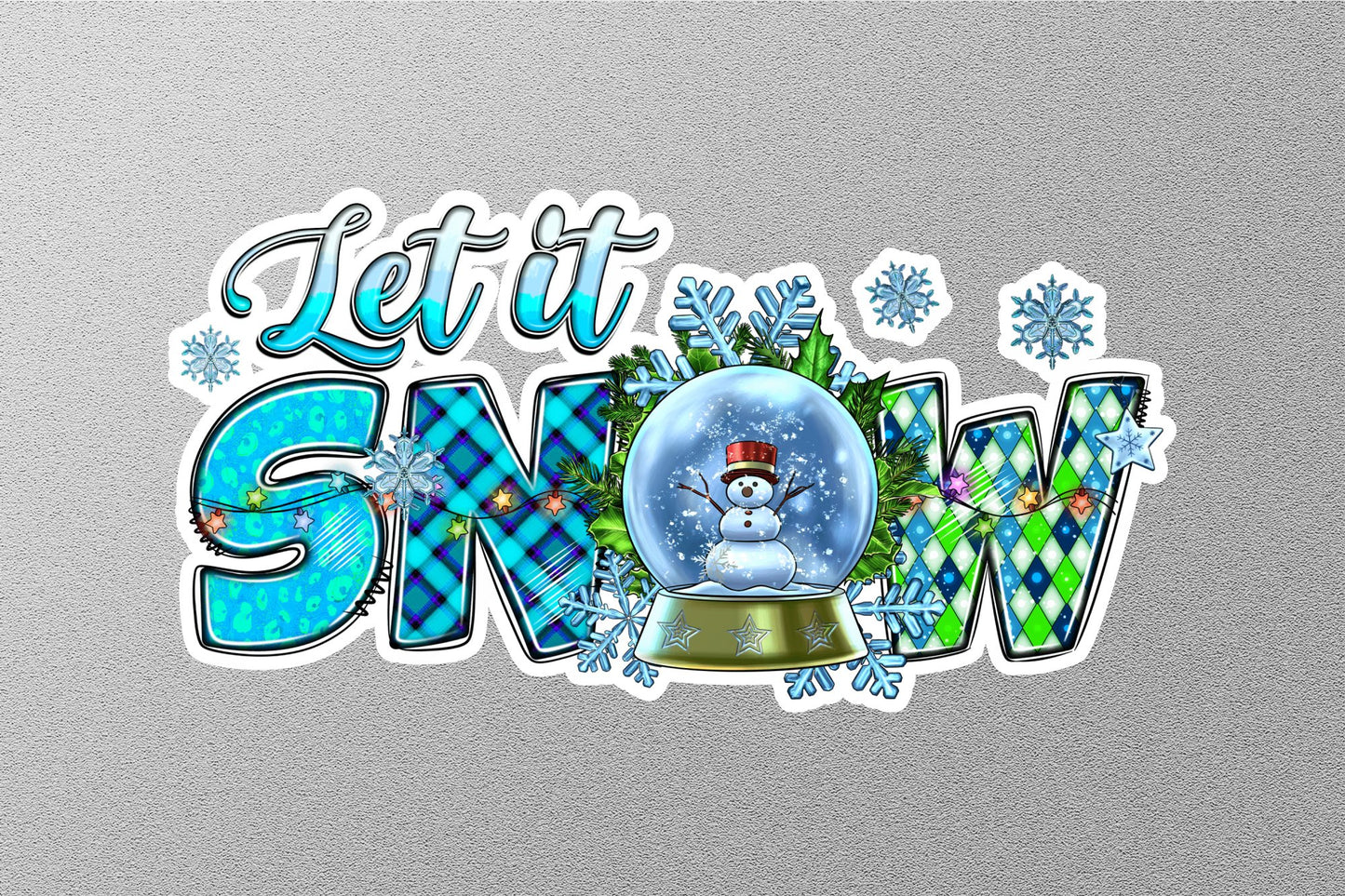 Wholesale Christmas Let It Snow Winter Holiday Sticker