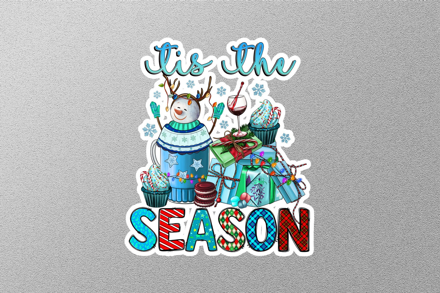 Wholesale Christmas Tis The Season Winter Holiday Sticker
