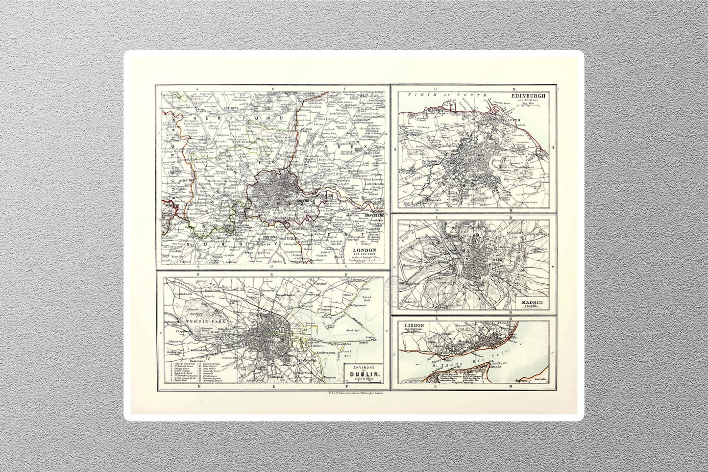 EUROPEAN CITIES Map Sticker