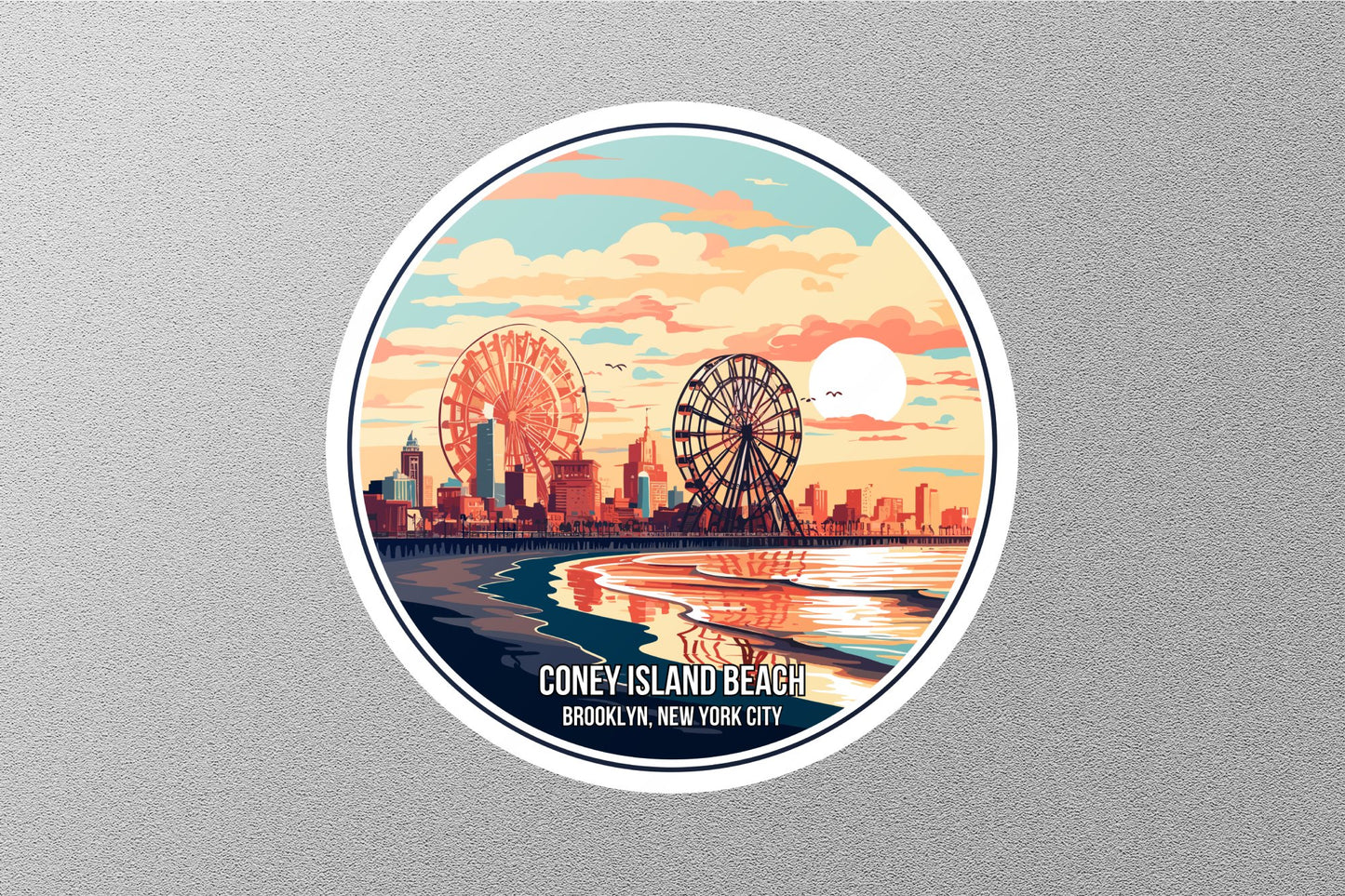 Wholesale Coney Island Beach Sticker
