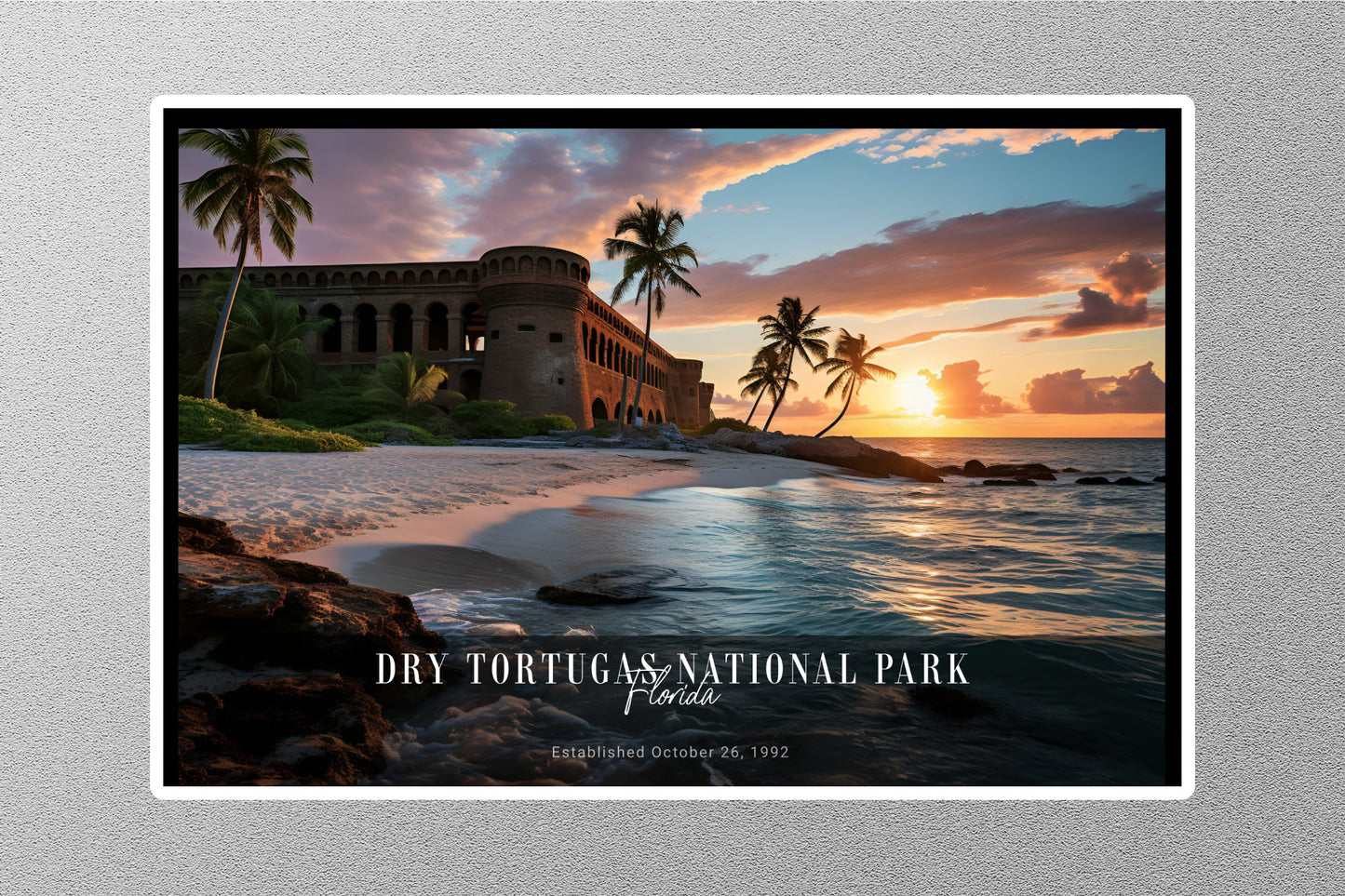 Wholesale Dry Tortugas Sunrise National Park Sticker