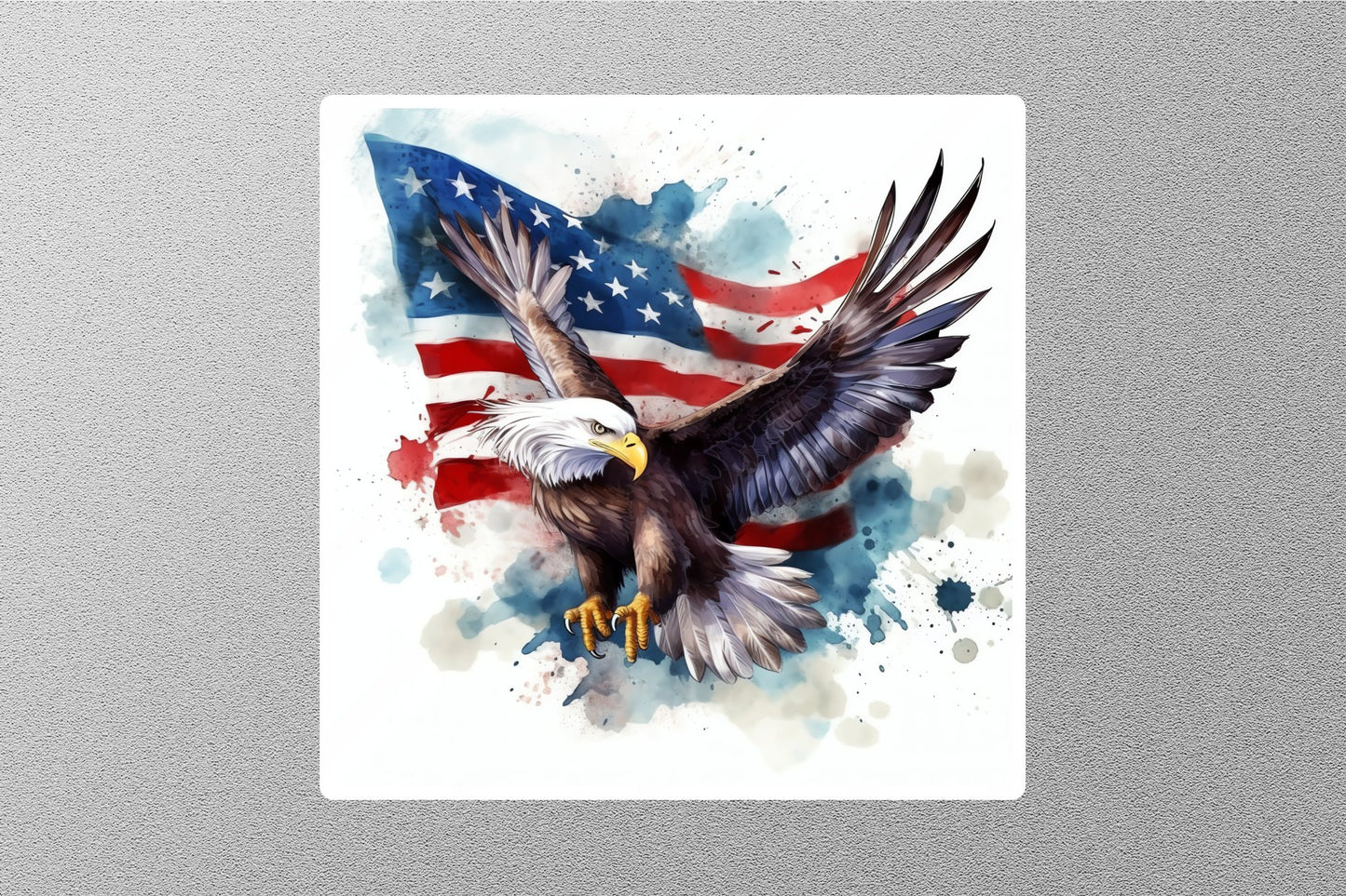Wholesale Patriotic Eagle With American Flag Sticker