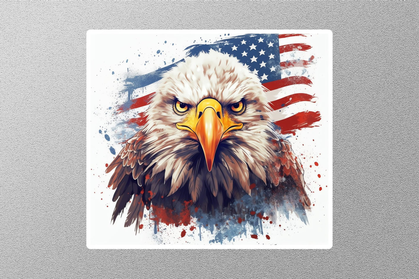 Wholesale Patriotic Eagle With American Flag Sticker