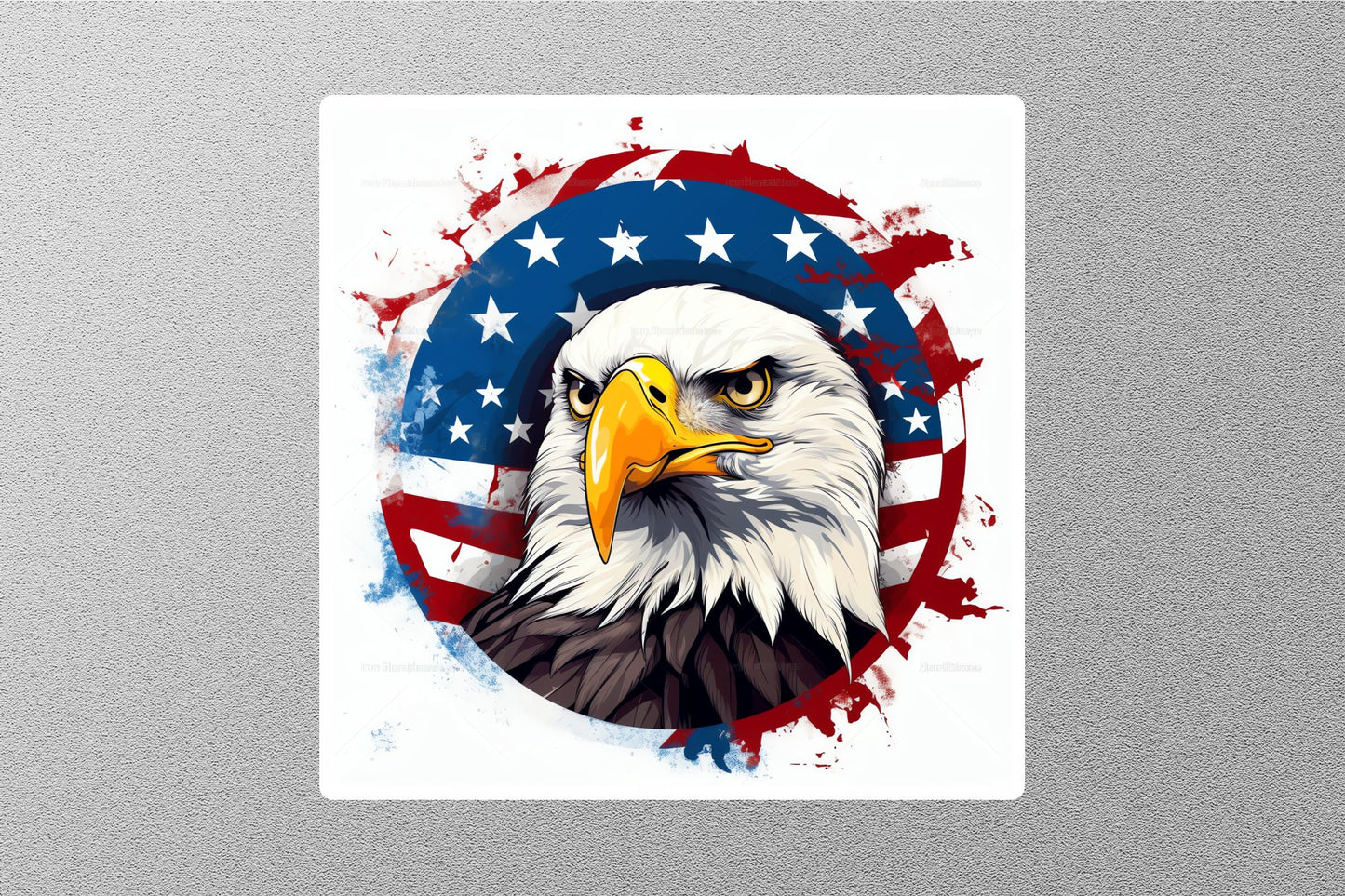 Wholesale Patriotic Eagle With American Flag Sticker