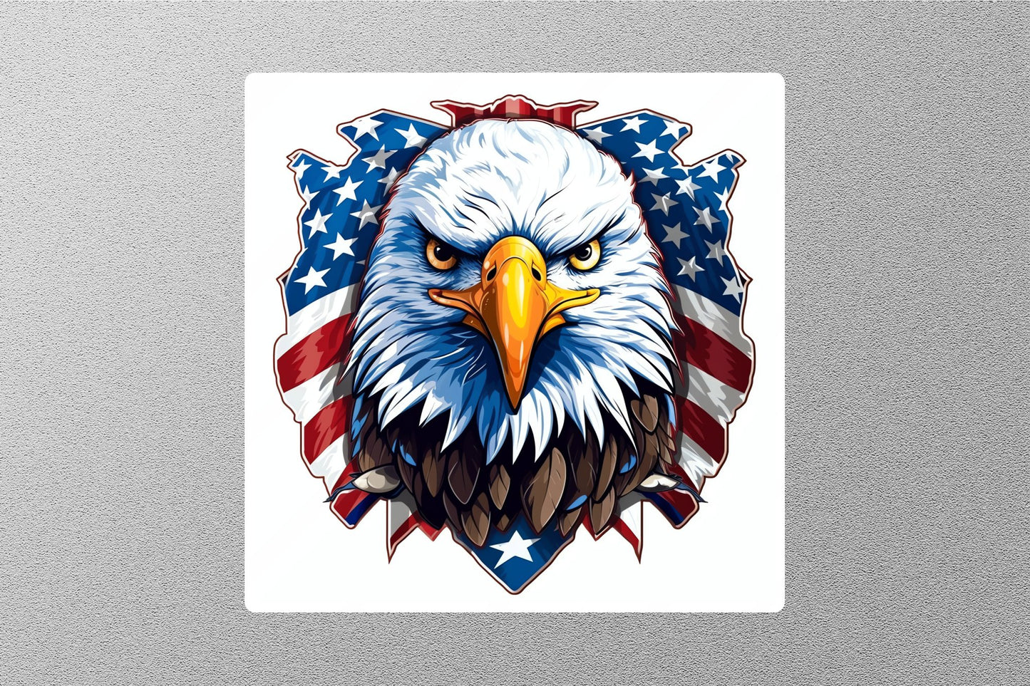 Wholesale Patriotic Eagle With American Flag Sticker