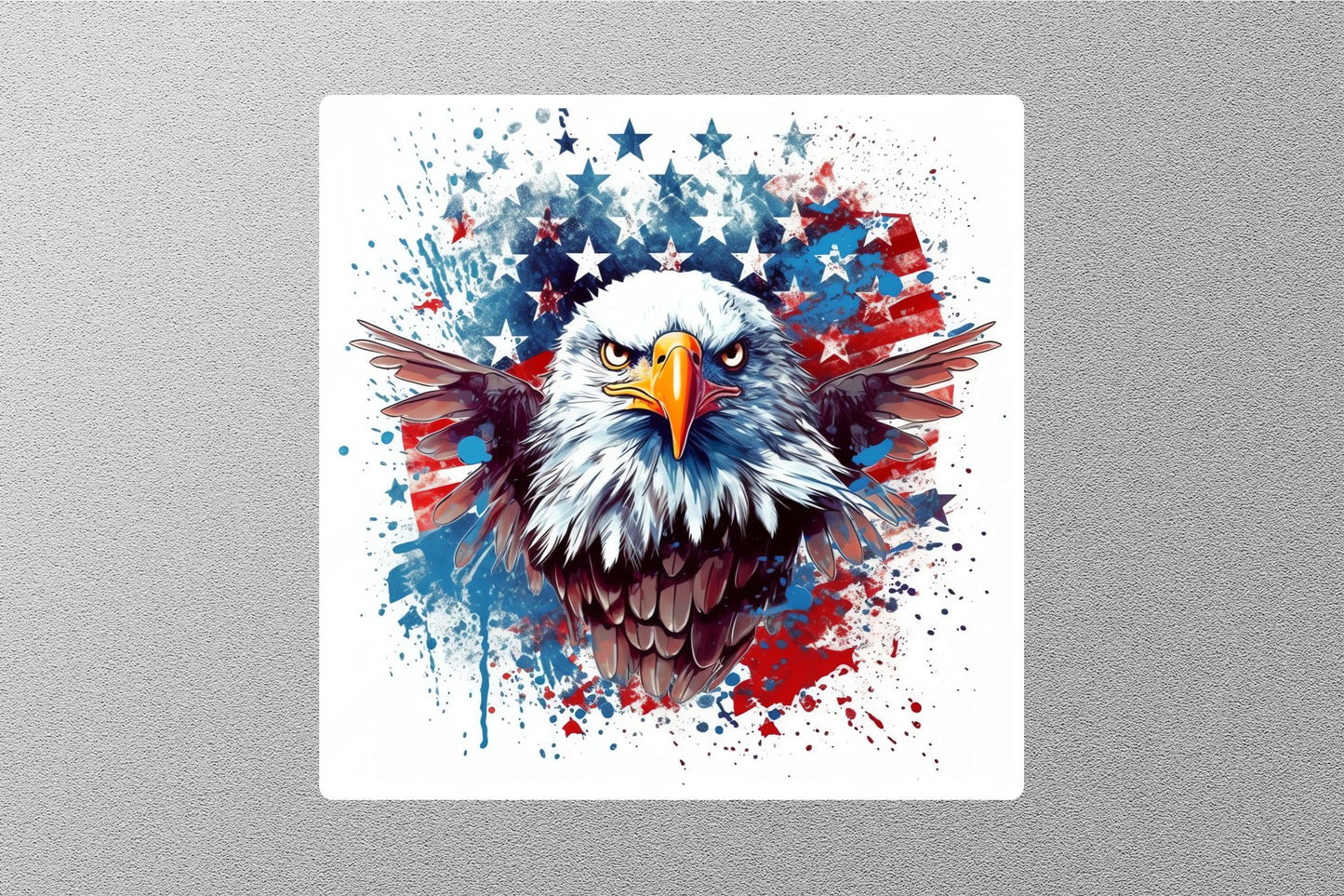Wholesale Patriotic Eagle With American Flag Sticker
