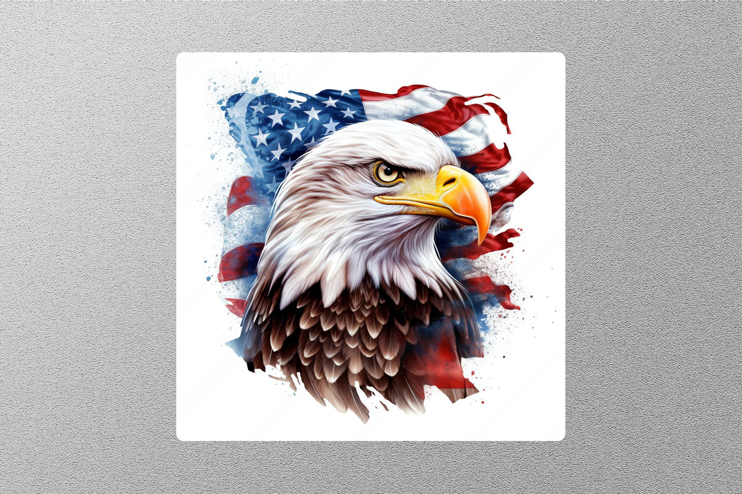 Wholesale Patriotic Eagle With American Flag Sticker