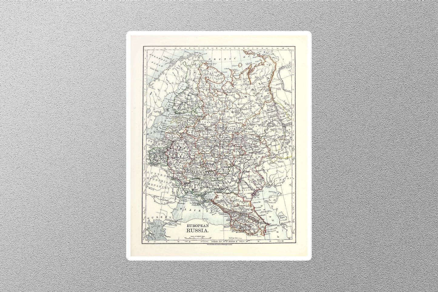 European Russia Map Sticker
