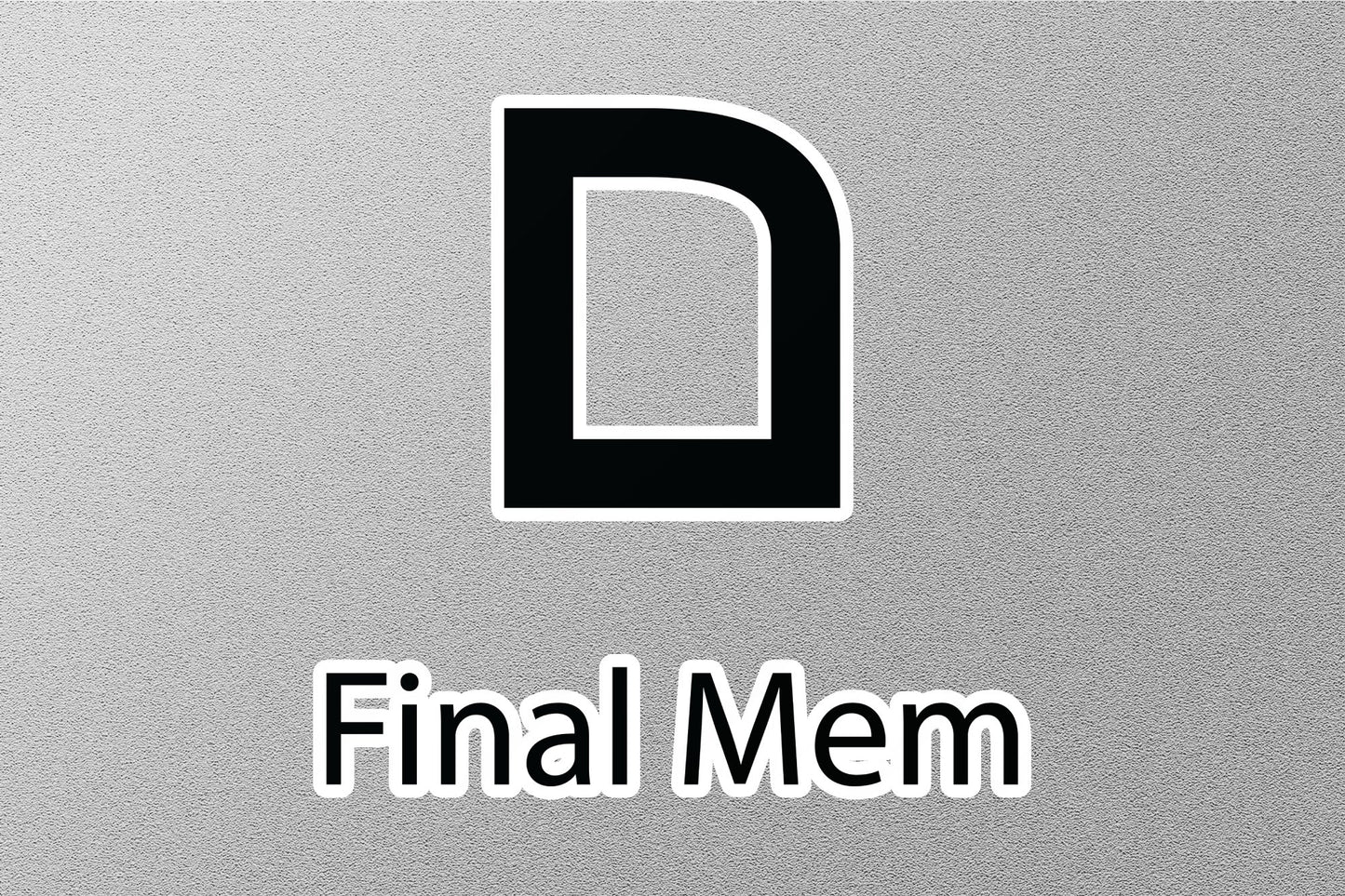 Final Mem Hebrew Alphabet Sticker