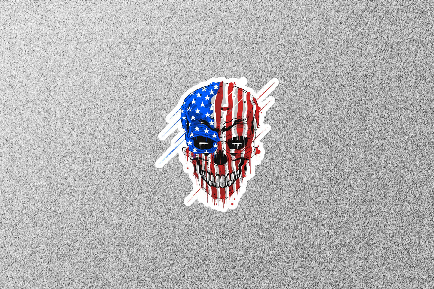 Wholesale American Flag Skull Sticker