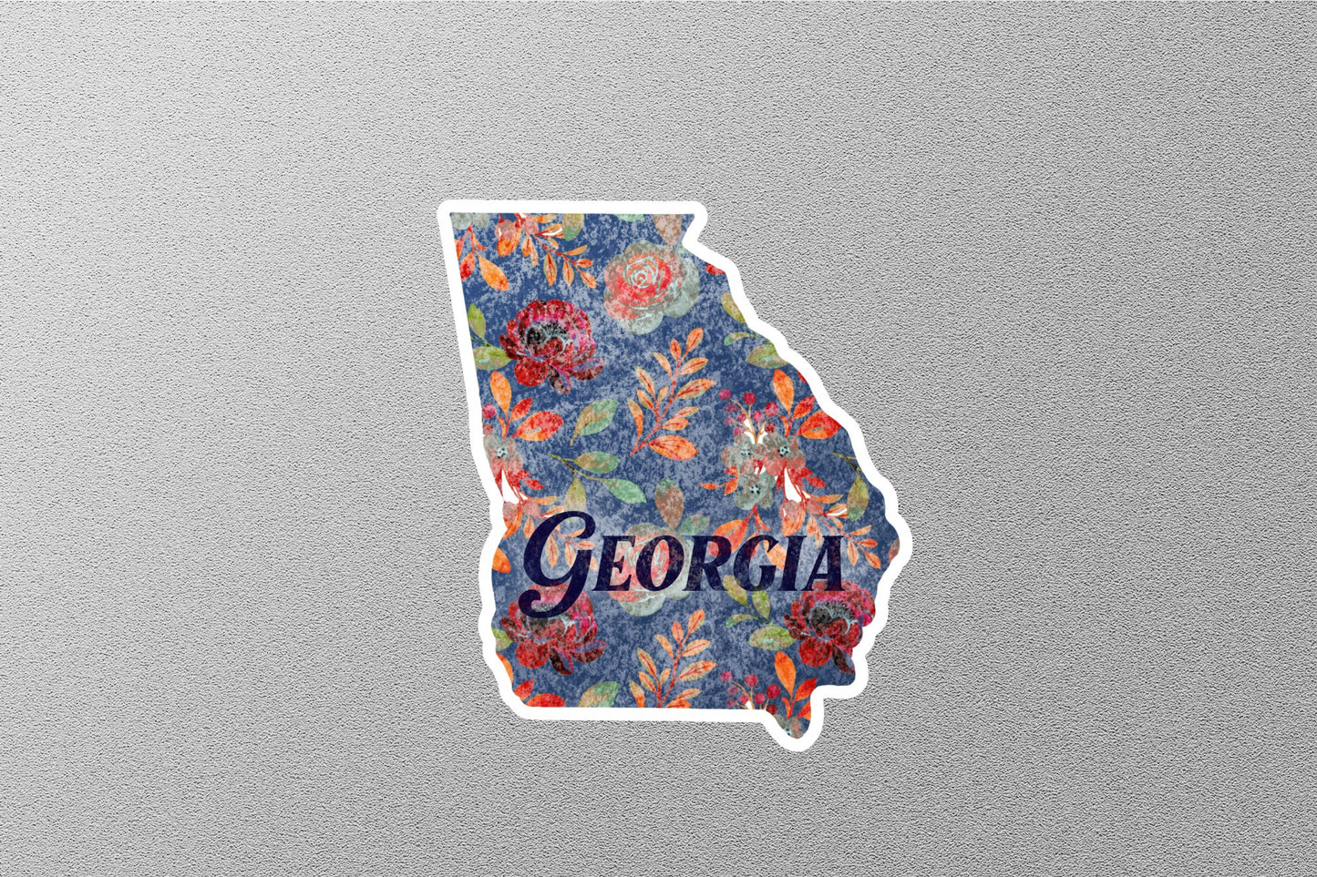 Wholesale Floral Georgia Blue State Sticker