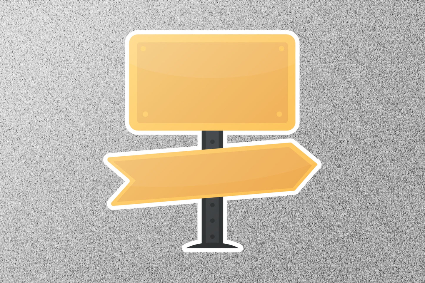 Wholesale Yellow Blank Direction Street Sign Sticker