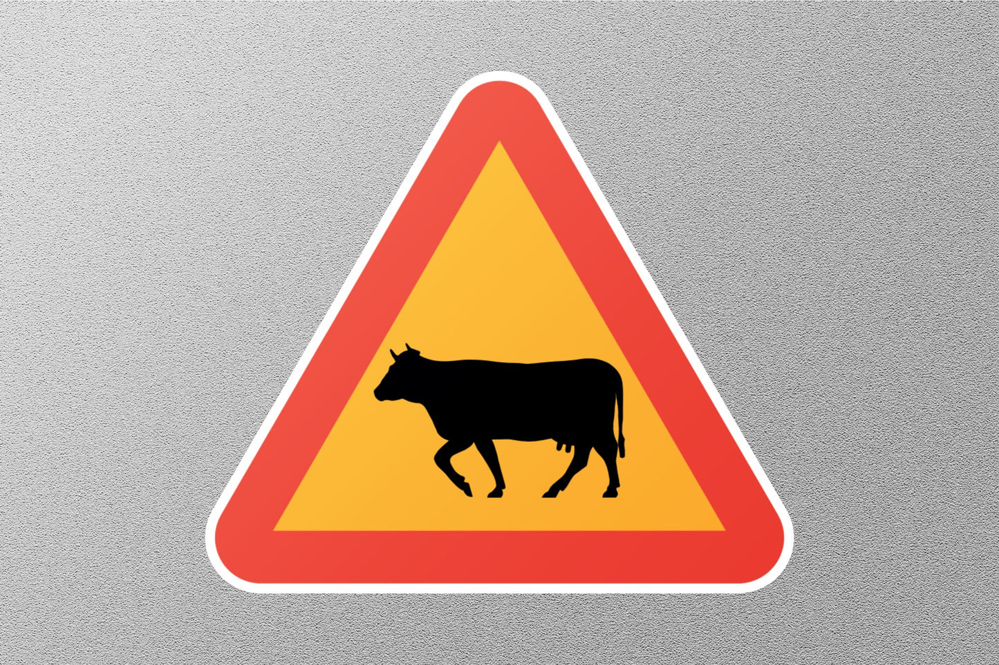 Wholesale Warning Cow Street Sign Sticker