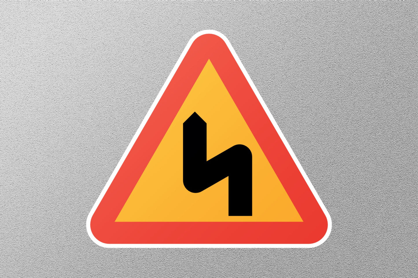 Wholesale First To Right Double Bend Street Sign Sticker