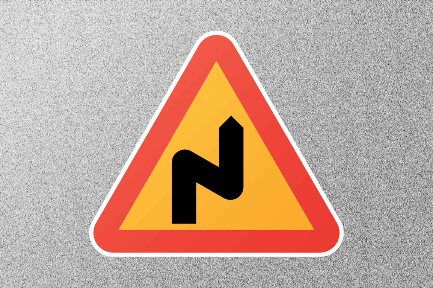 Wholesale First To Left Double Bend Street Sign Sticker