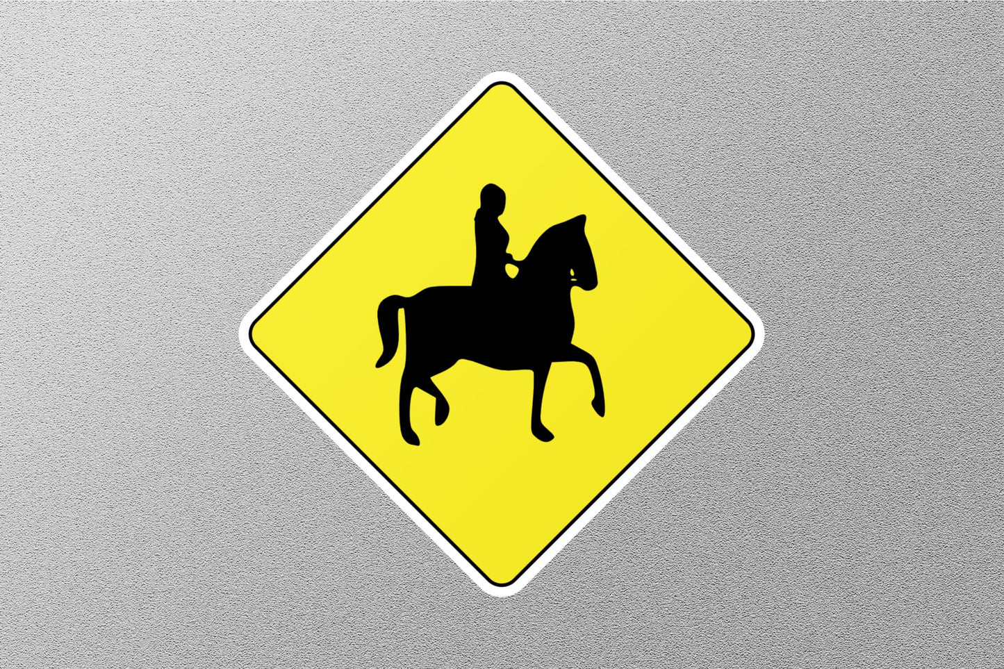 Wholesale Horse Rider Caution Street Sign Sticker