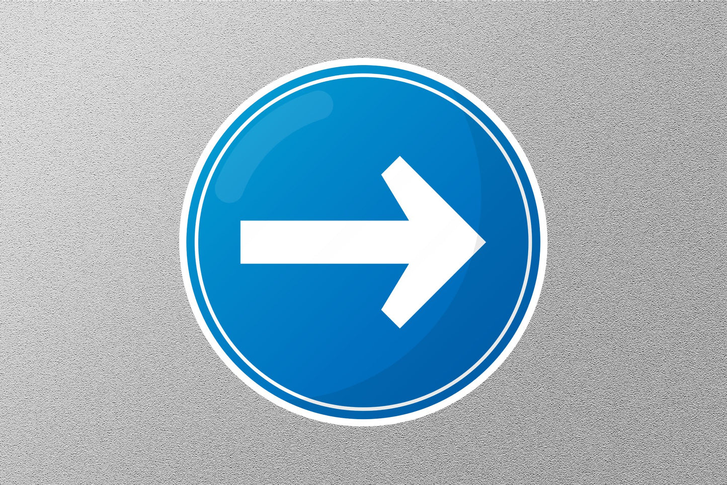 Wholesale Road Sign Right Arrow Blue Street Sign Sticker