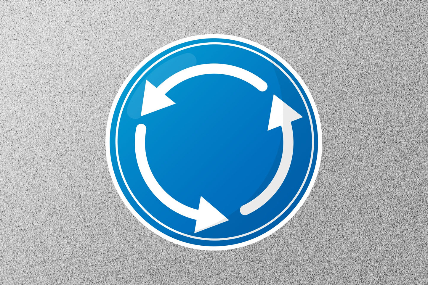 Wholesale Roundabout Sign Transparent Street Sign Sticker