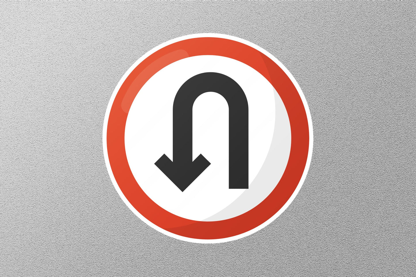 Wholesale U Turn Street Sign Sticker