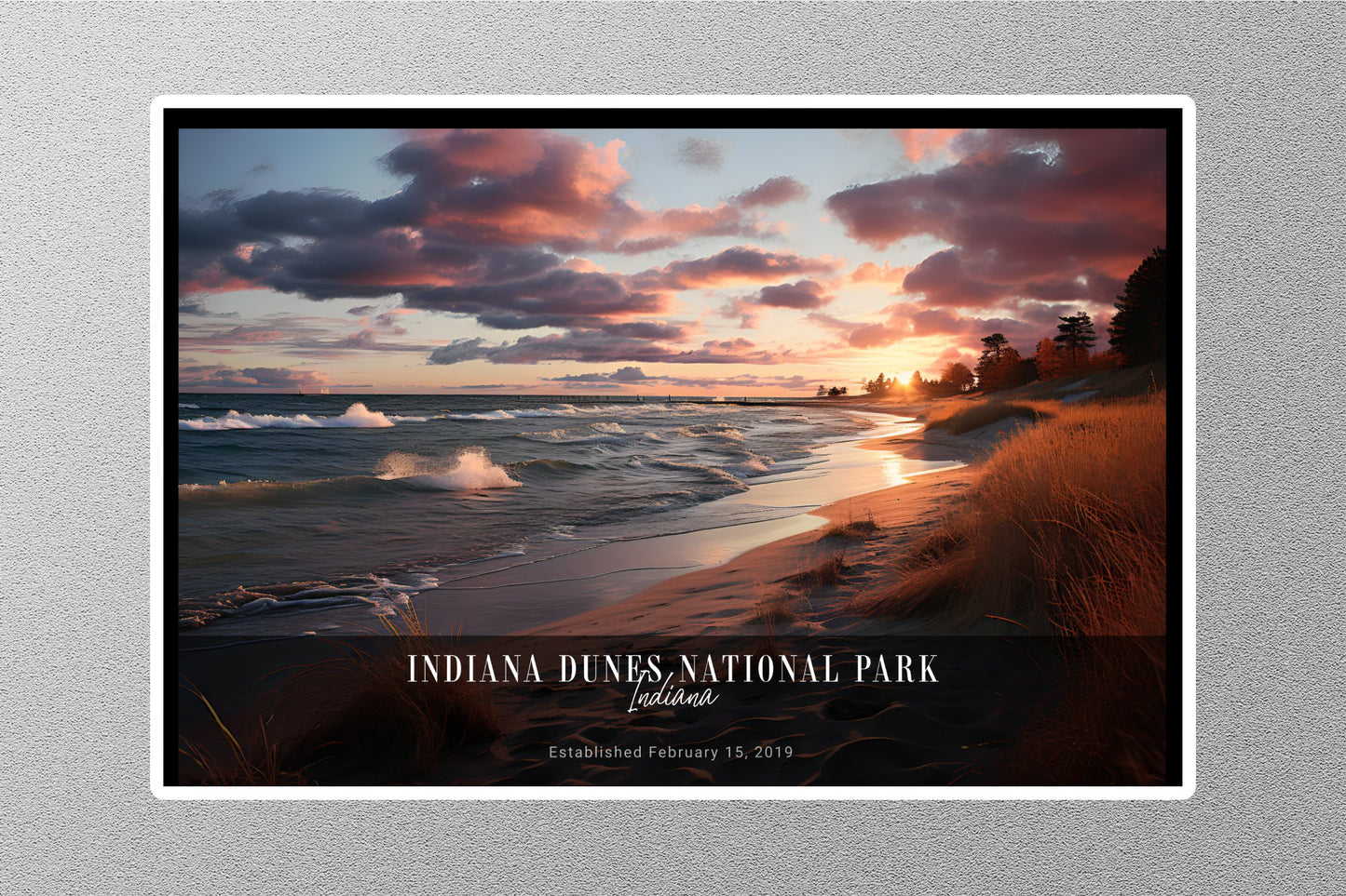 Wholesale Indiana Dunes Sunrise National Park Sticker