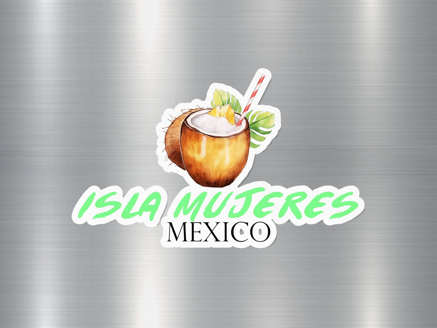 Wholesale Isla Mujeres Mexico Coconut Sticker
