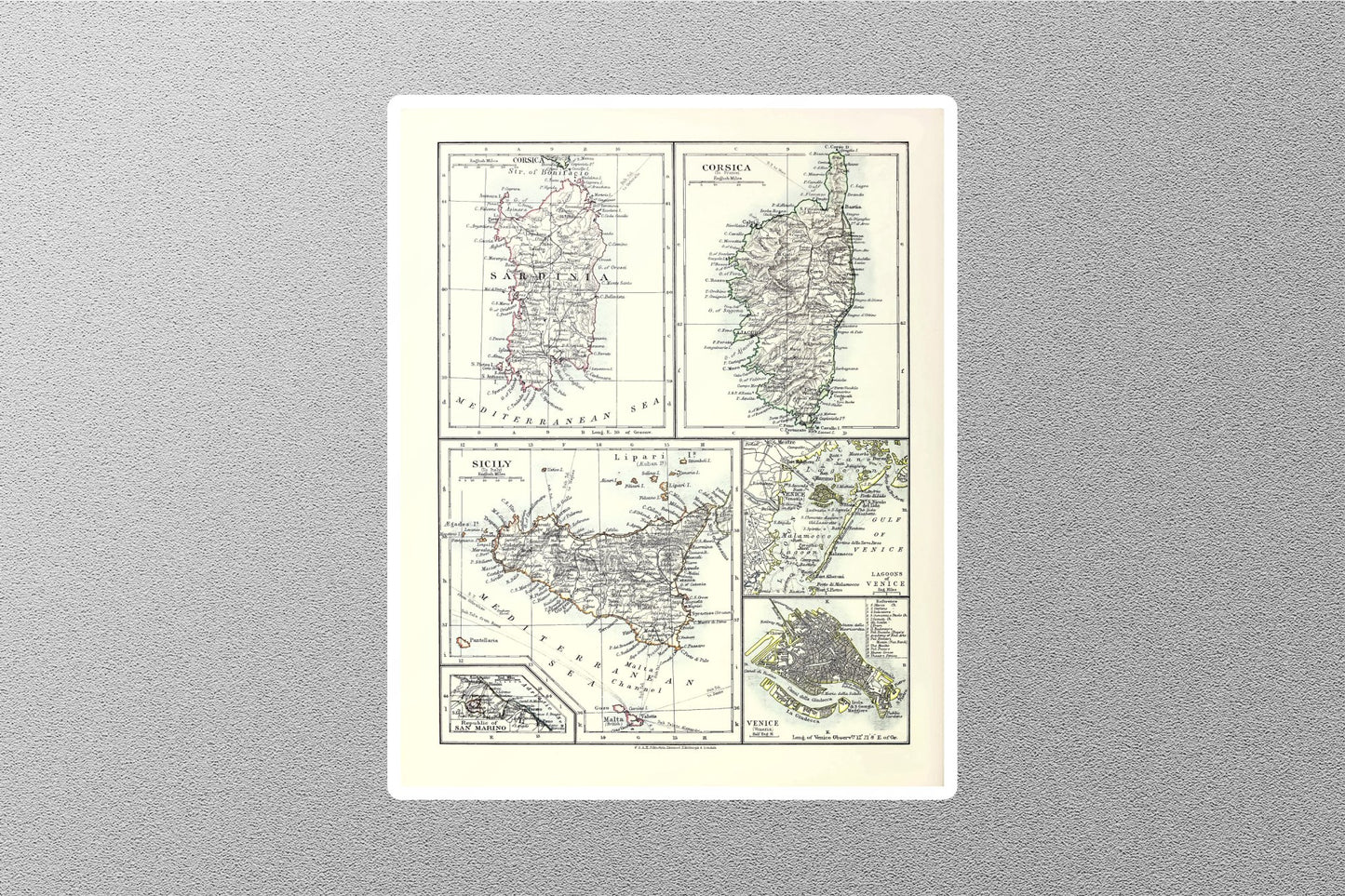 Islands Map Sticker