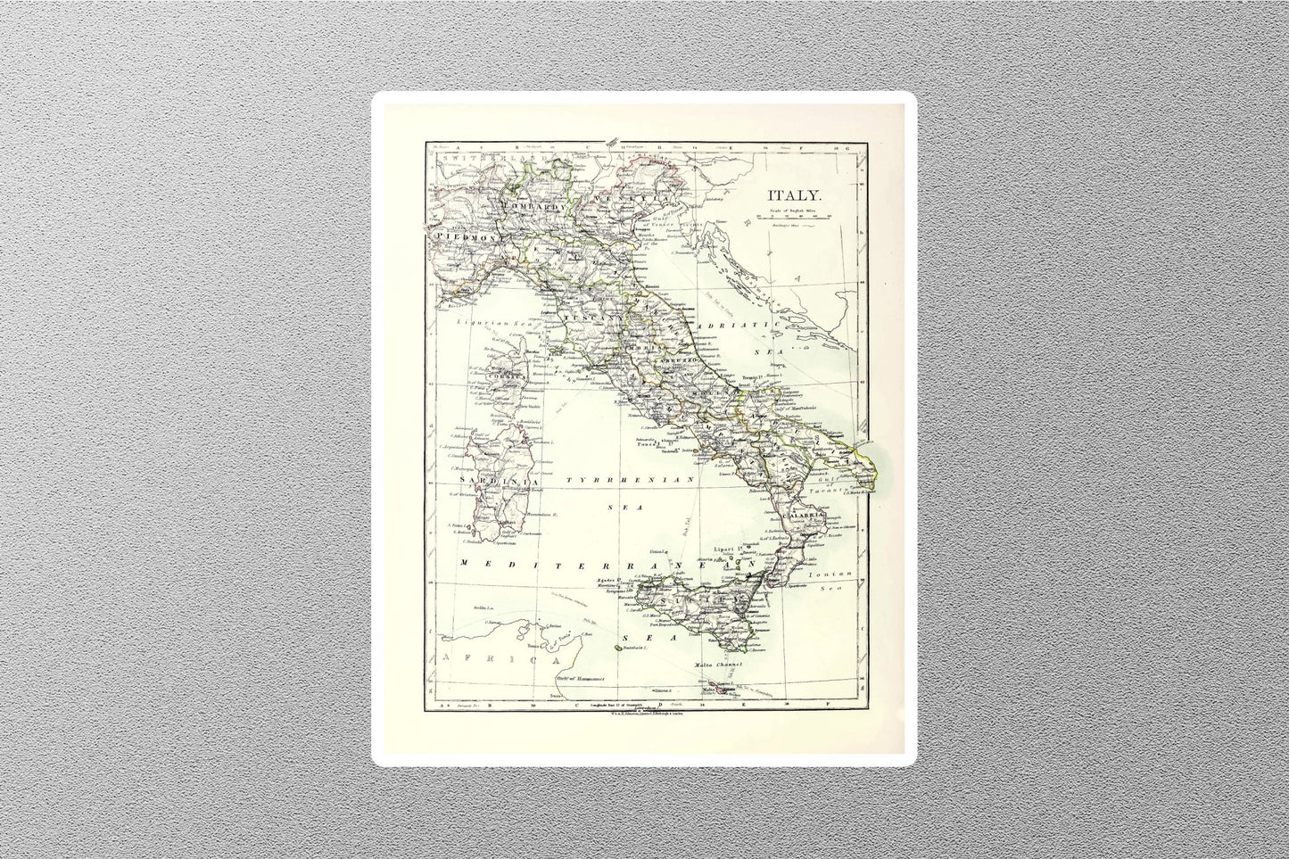 Wholesale Italy Map Sticker