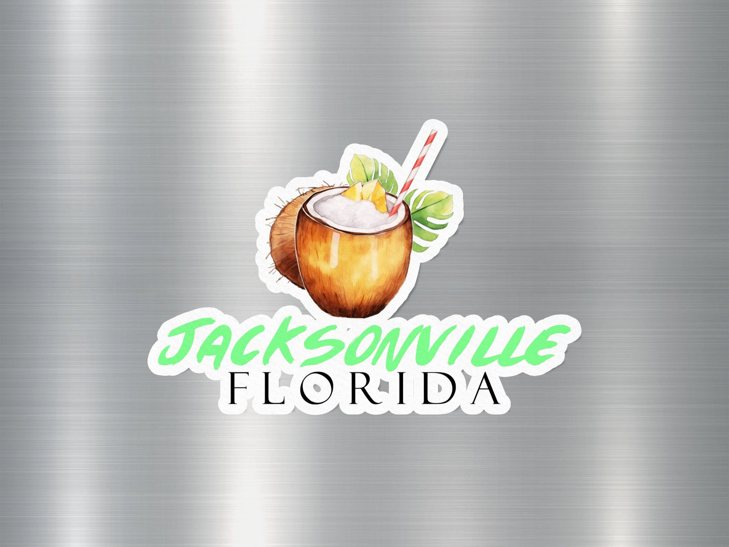 Wholesale Jacksonville Florida Coconut Sticker