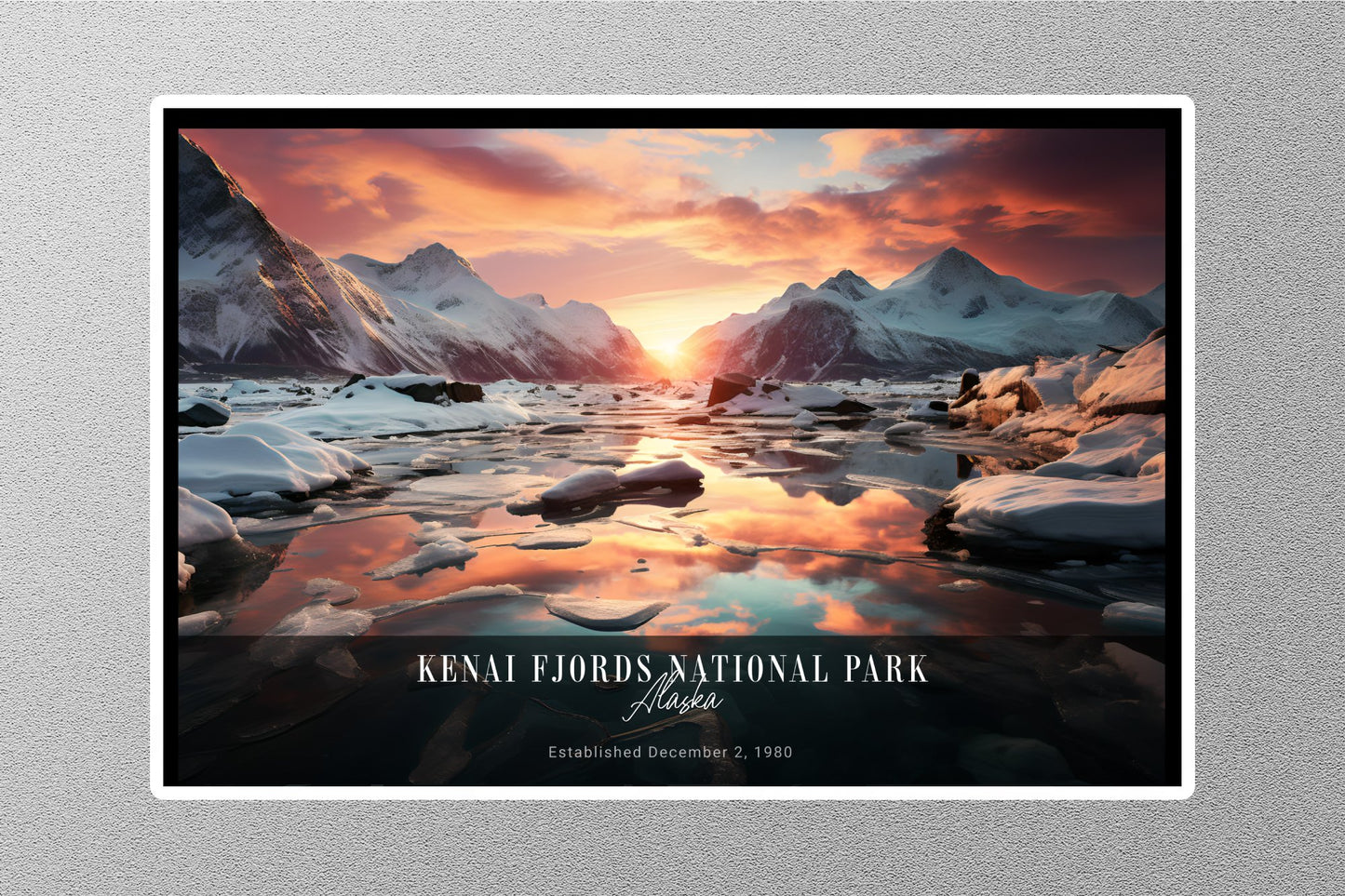 Wholesale Kenai Fjords Sunrise National Park Sticker