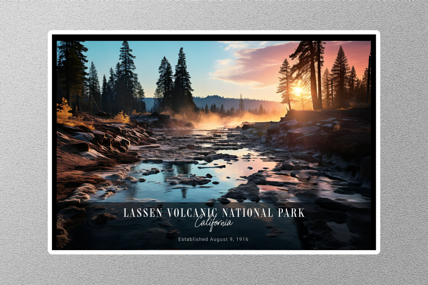 Wholesale Lassen Volcanic Sunrise National Park Sticker