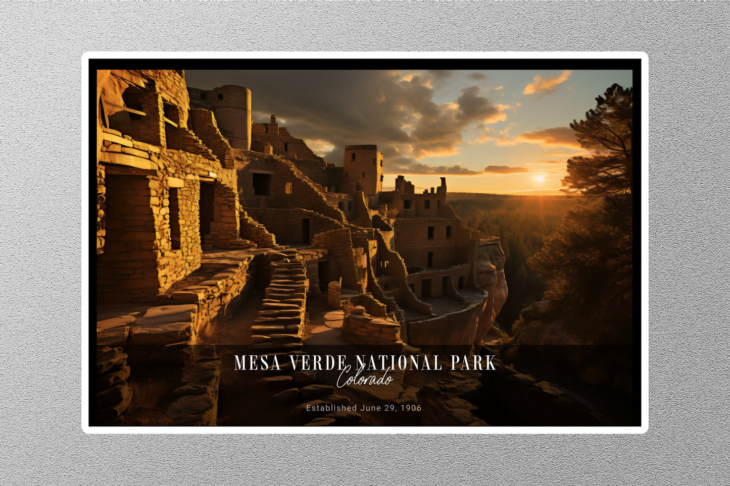 Wholesale Mesa Verde Sunrise National Park Sticker