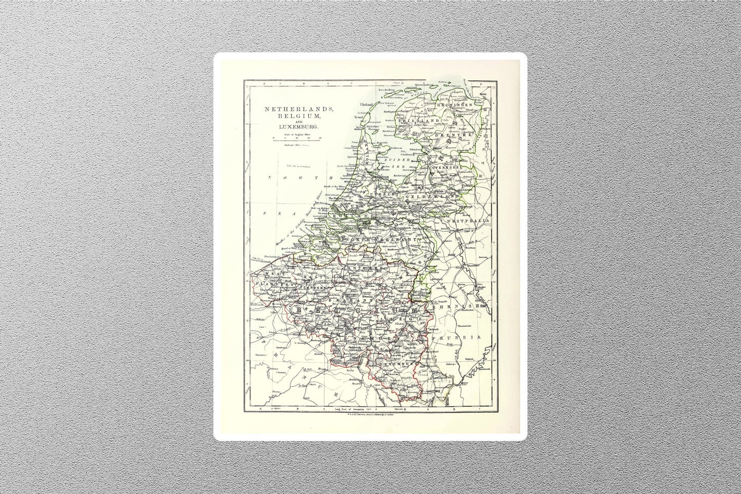 Wholesale Netherlands Belgium Luxembourg Map Sticker