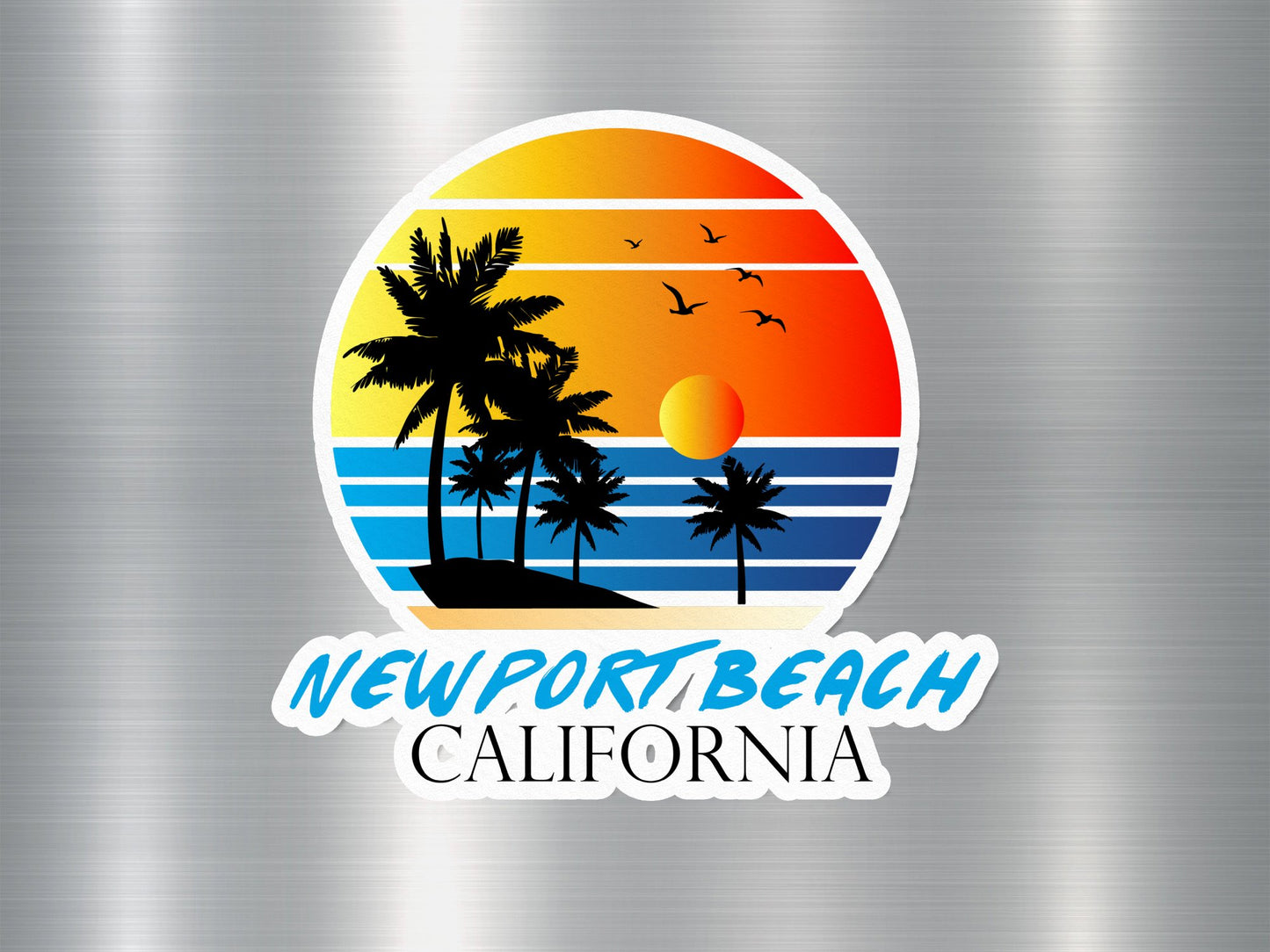 Wholesale New Port Beach California Sunset Sticker