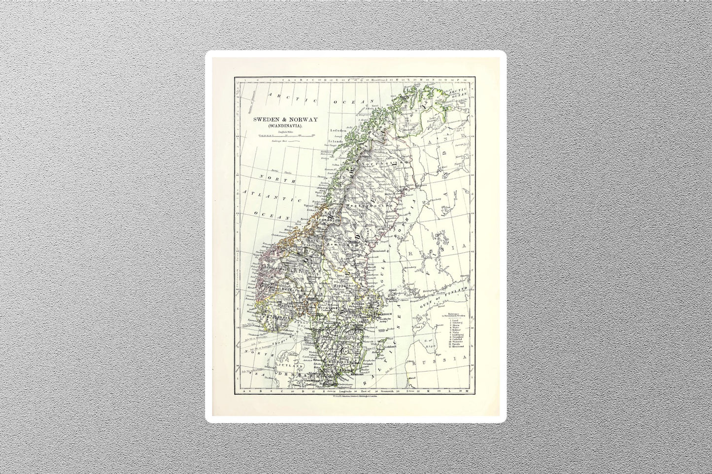 Wholesale Norway and Sweden Map Sticker